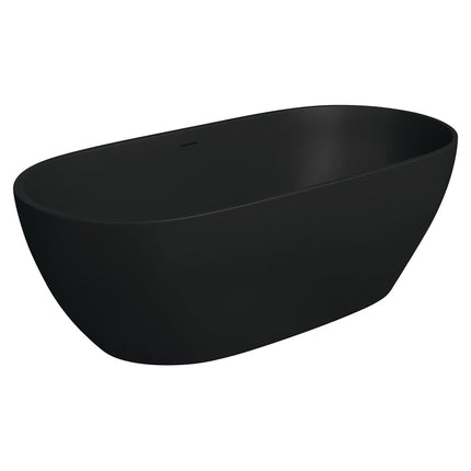 Fienza Luciana 1690 Freestanding Solid Surface Bathtub, Matte Black ,