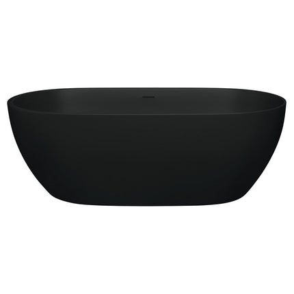 Fienza Luciana 1690 Freestanding Solid Surface Bathtub, Matte Black ,