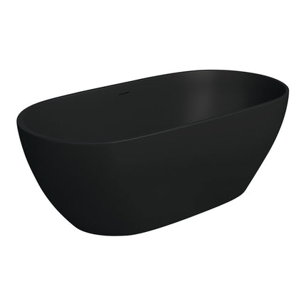 Fienza Luciana 1500 Freestanding Solid Surface Bathtub, Matte Black ,