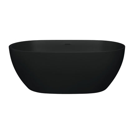 Fienza Luciana 1500 Freestanding Solid Surface Bathtub, Matte Black ,