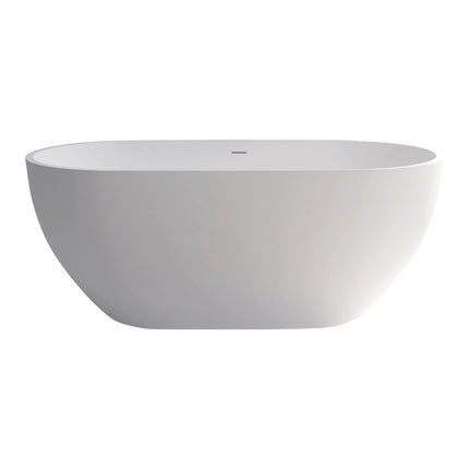 Fienza Nero Freestanding Solid Surface Bathtub, Matte White , 1400mm