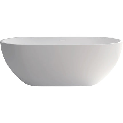 Fienza Nero Freestanding Solid Surface Bathtub, Matte White , 1780mm