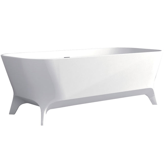 Fienza Hampton 1600 Freestanding Solid Surface Bathtub, Matte White ,