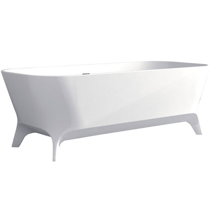 Fienza Hampton 1600 Freestanding Solid Surface Bathtub, Matte White ,