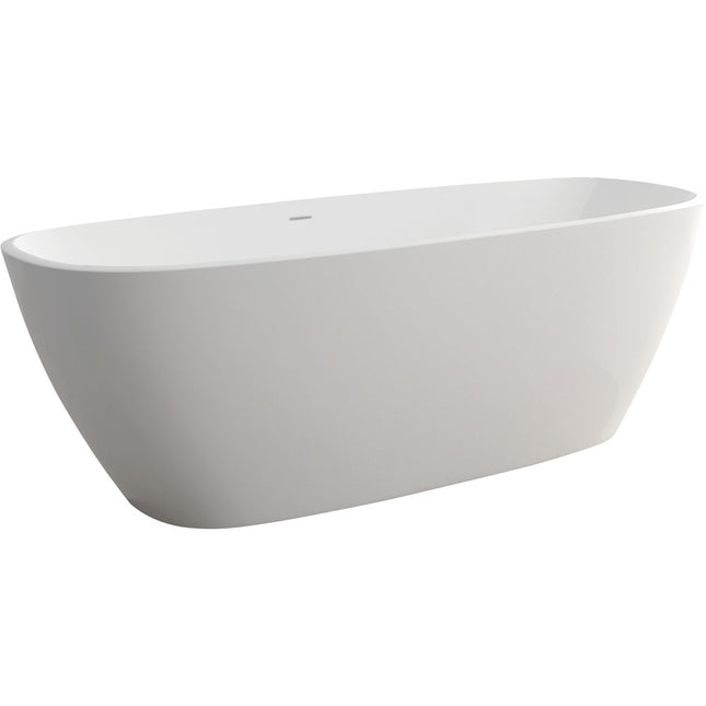 Fienza Marissa 1700 Freestanding Solid Surface Bathtub, Matte White ,
