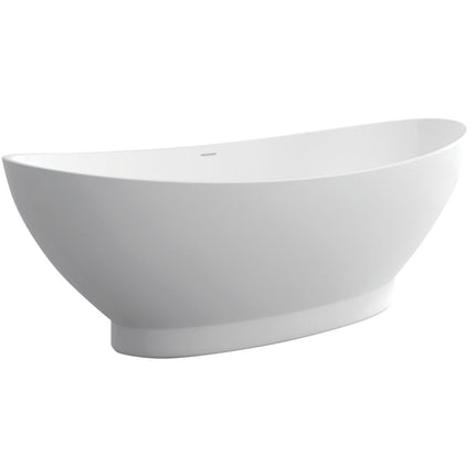Fienza Antonia 1550 Freestanding Solid Surface Bathtub, Matte White ,