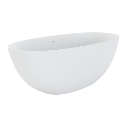 Fienza Sasso 1550 Freestanding Solid Surface Bathtub, Matte White ,