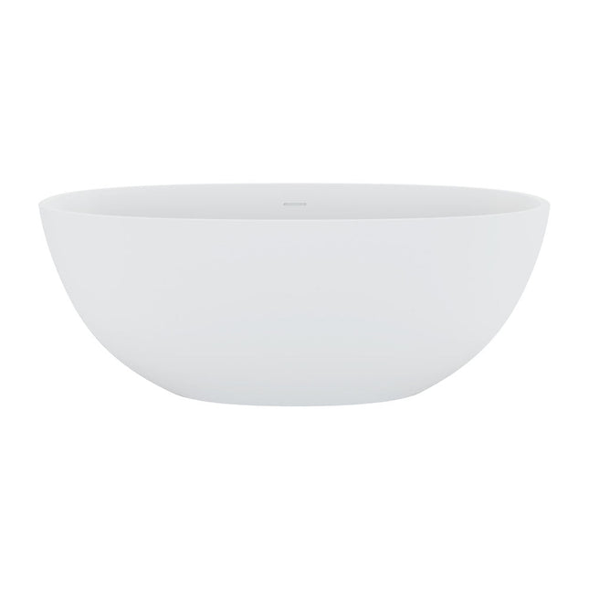 Fienza Sasso 1550 Freestanding Solid Surface Bathtub, Matte White ,