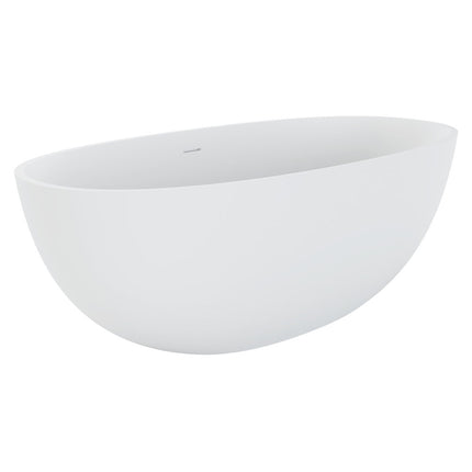 Fienza Sasso 1650 Freestanding Solid Surface Bathtub, Matte White ,