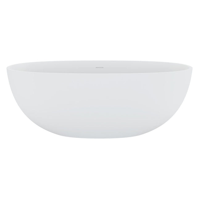 Fienza Sasso 1650 Freestanding Solid Surface Bathtub, Matte White ,