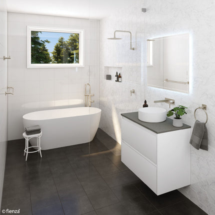 Fienza Sansa Brushed Nickel Toilet Roll Holder ,