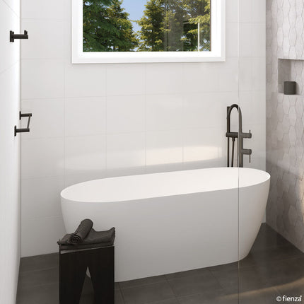 Fienza Sansa 452mm Matte Black Shower Shelf ,