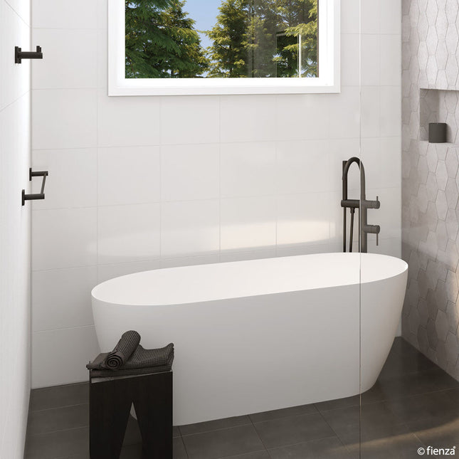 Fienza Sansa 452mm Matte Black Shower Shelf ,