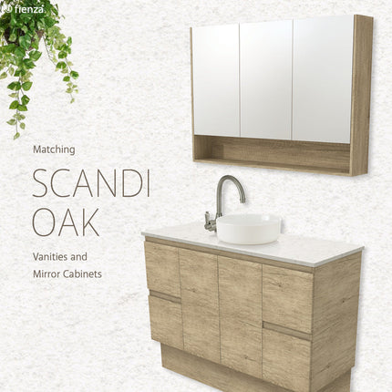 Fienza Edge Scandi Oak Tallboy Cabinet On Kickboard ,