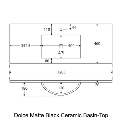 Fienza UniCab 1200 Gloss White Cabinet on Legs, Solid Doors ,