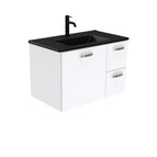 With Moulded Basin-Top - Dolce Matte Black Ceramic / Right Hand Drawer