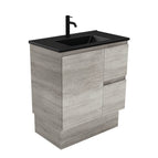 With Moulded Basin-Top - Dolce Matte Black Ceramic / Right Hand Drawer