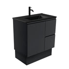 With Moulded Basin-Top - Dolce Matte Black Ceramic / Right Hand Drawer