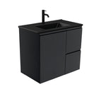With Moulded Basin-Top - Dolce Matte Black Ceramic / Right Hand Drawer