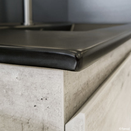 Fienza Dolce Ceramic Matte Black Basin Top, 750mm ,