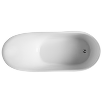 Bathroom Gloss White Brio Floor Freestanding Bathtub with Overflow 1485X695X790 ,