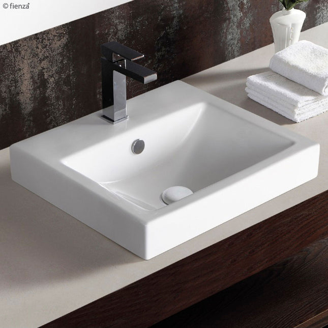 Fienza Low Profile Gloss White Semi Inset Basin ,