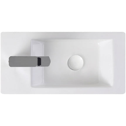 Fienza Linea Gloss White Left Bowl Wall Basin ,