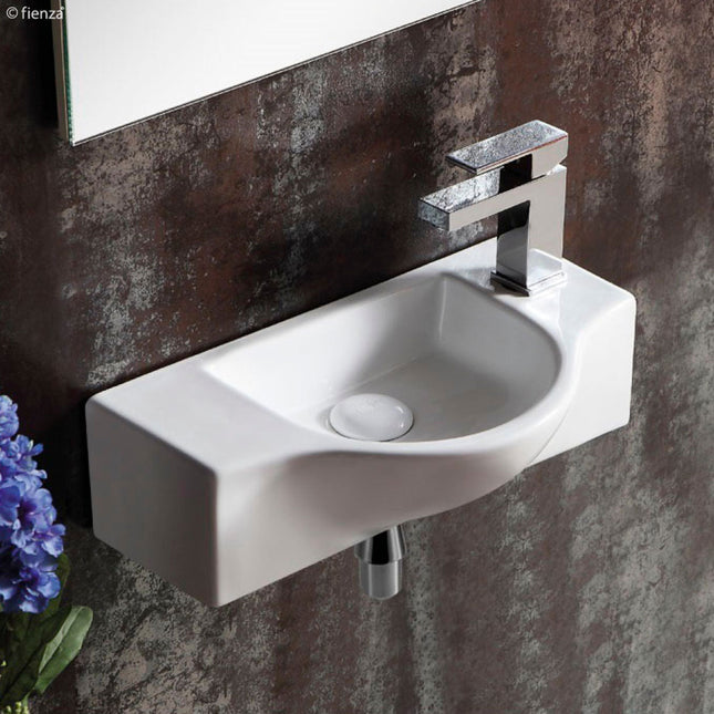 Fienza Charlotte Gloss White Wall Basin ,