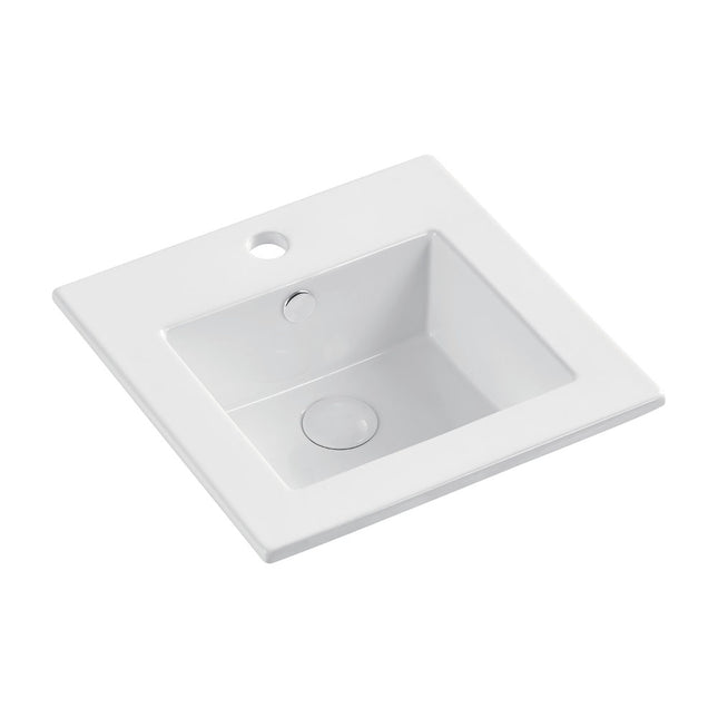 Fienza Allison Gloss White Fully Inset Basin, Square ,