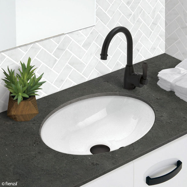 Fienza Karmen Gloss White Undermount Basin ,