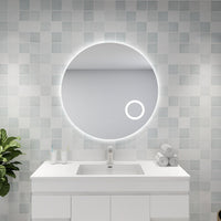 Round 3 Color Lighting Touch Free LED Mirror with Magnifying Mirror 900 ,