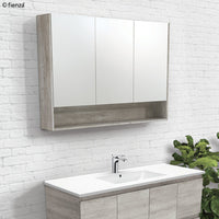 Fienza Universal Mirror Cabinet, Satin Black Display Shelf, 750mm ,