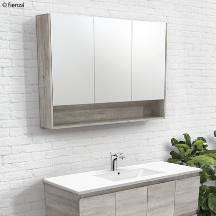 Fienza Universal Mirror Cabinet, Satin Black Display Shelf, 900mm ,