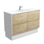 With Moulded Basin-Top - Vanessa Poly-Marble / Satin White Panels