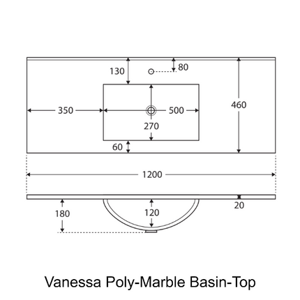 Fienza UniCab 1200 Gloss White Cabinet on Legs, Solid Doors ,
