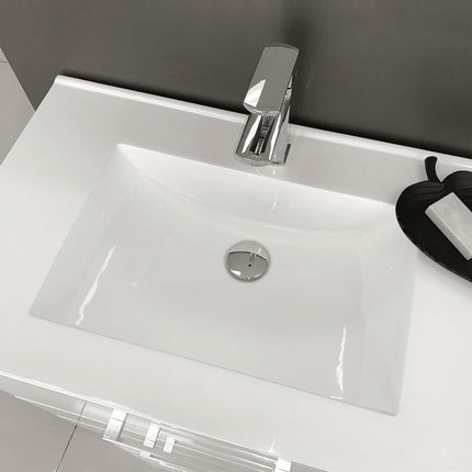 Fienza Quest Gloss White 1200 Wall Hung Cabinet, 2 Solid Drawers ,