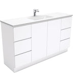 With Moulded Basin-Top - Vanessa Poly-Marble