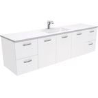 With Moulded Basin-Top - Vanessa Poly-Marble
