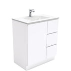 With Moulded Basin-Top - Vanessa Poly-Marble / Right Hand Drawer