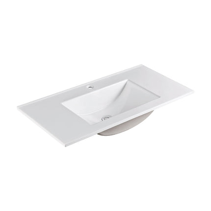 Fienza Vanessa Poly Marble Gloss White Basin Top, 900mm ,