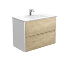 With Moulded Basin-Top - Vanessa Poly-Marble / Satin White Panels