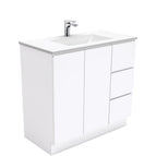 With Moulded Basin-Top - Vanessa Poly-Marble / Right Hand Drawer