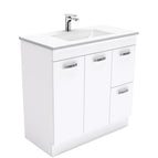 With Moulded Basin-Top - Vanessa Poly-Marble / Right Hand Drawer