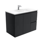 With Moulded Basin-Top - Vanessa Poly-Marble / Right Hand Drawer