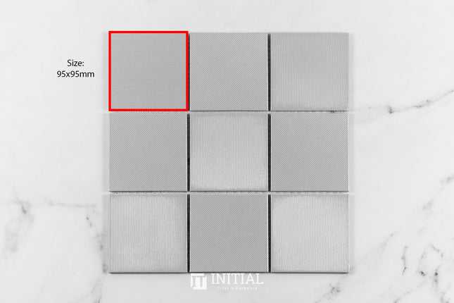 Artline Feature Tile Light Grey Porcelain Mosaic 295.5X295.5mm ,