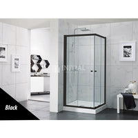 Square Semi-Frame Double Sliding Door 6mm Glass 800-1200x1900mm , Black