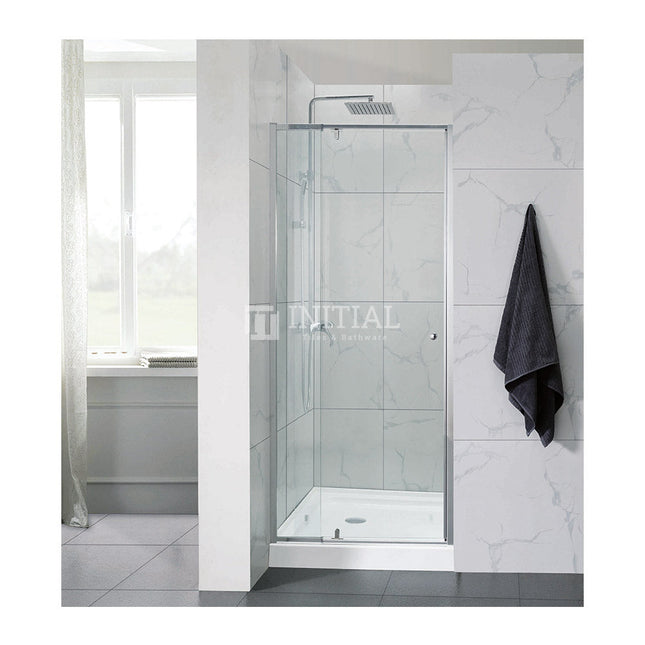 Wall to Wall Semi Frame Pivot Door Shower Screen 700-1320x1900mm ,