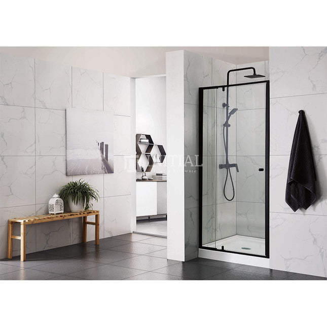 Wall to Wall Semi Frame Pivot Door Shower Screen 700-1320x1900mm ,